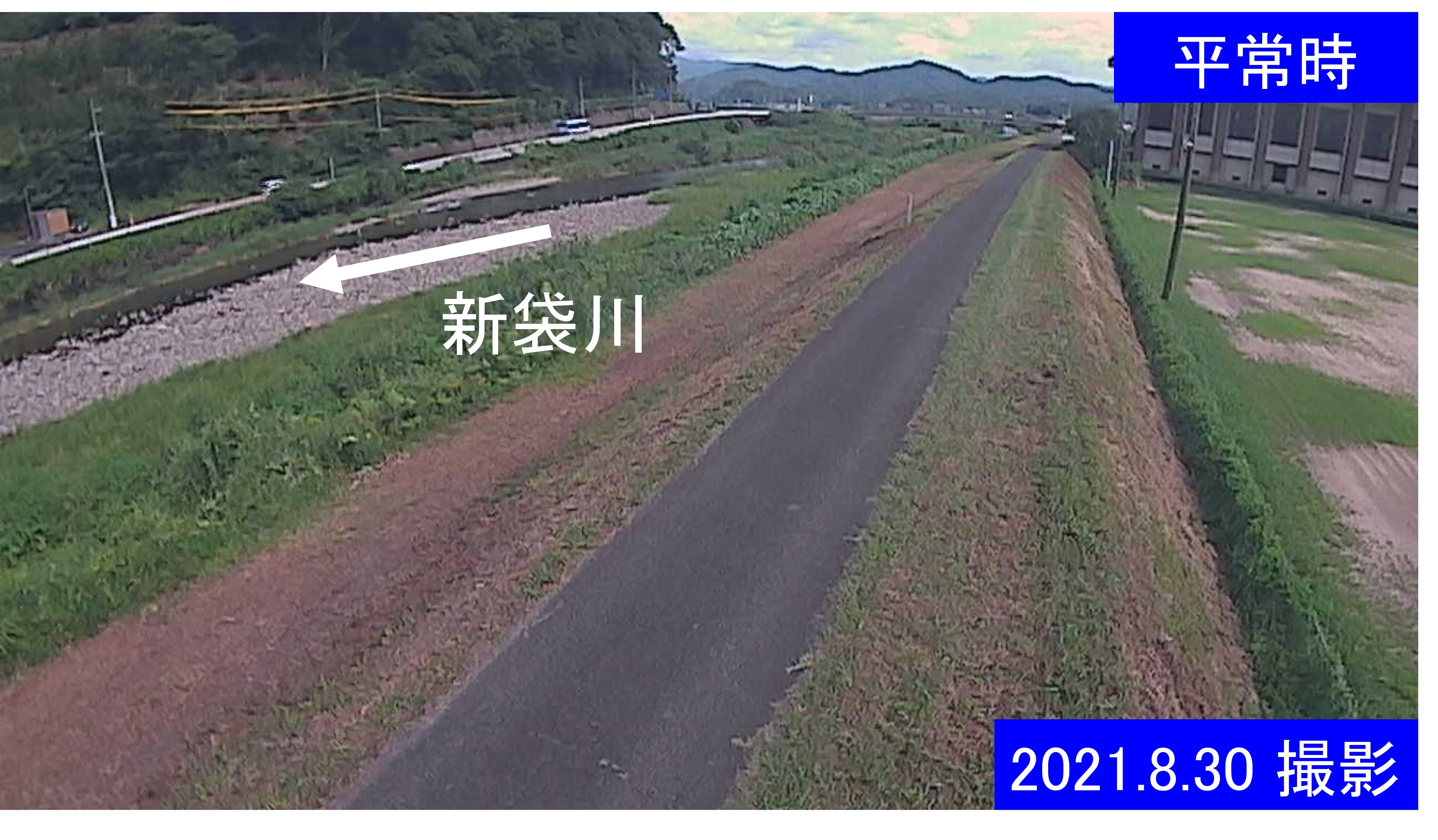 新袋川・袋川　6.6ｋｍ左岸(通常の水位)