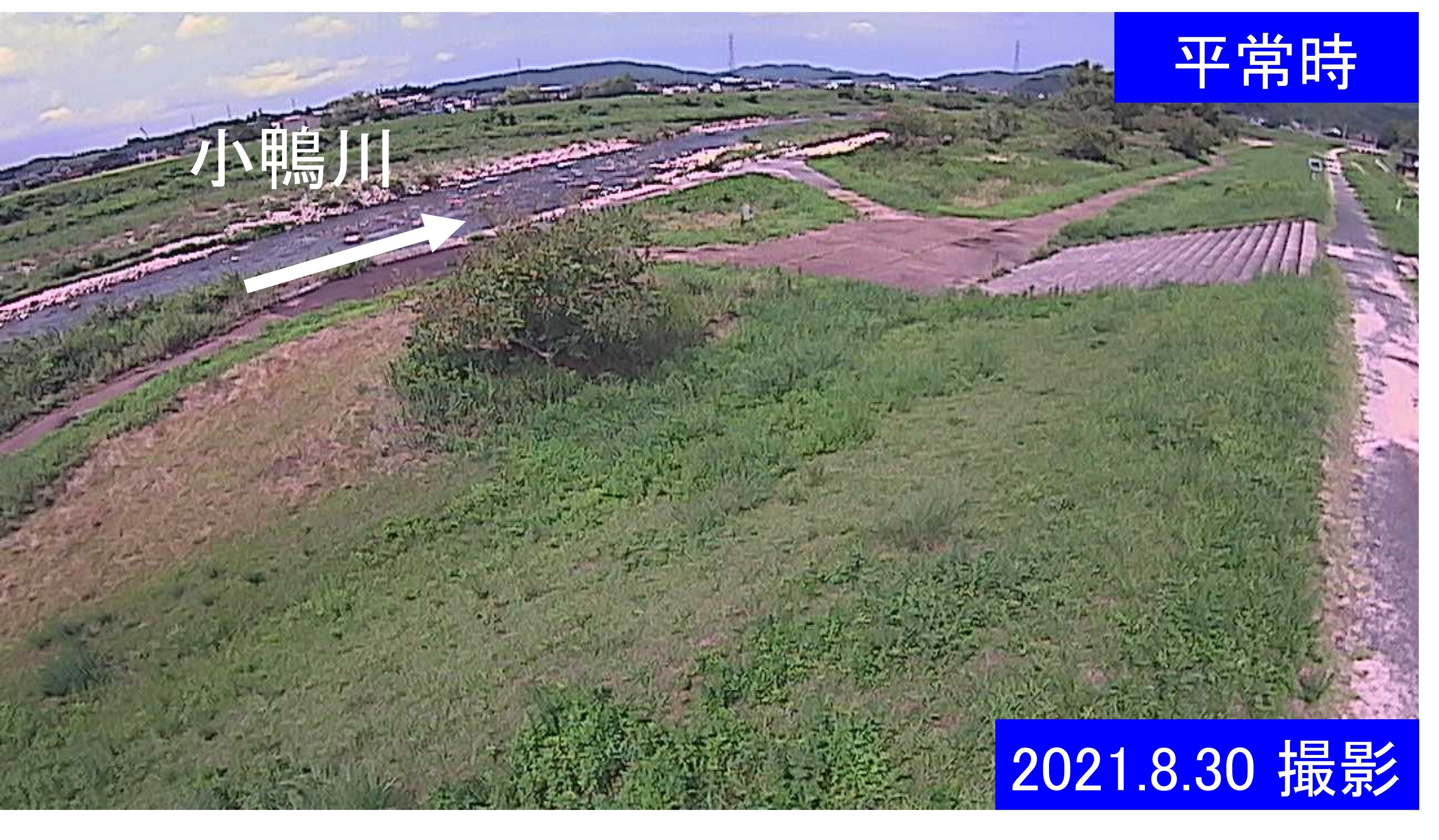 小鴨川　6ｋ200右岸(通常の水位)