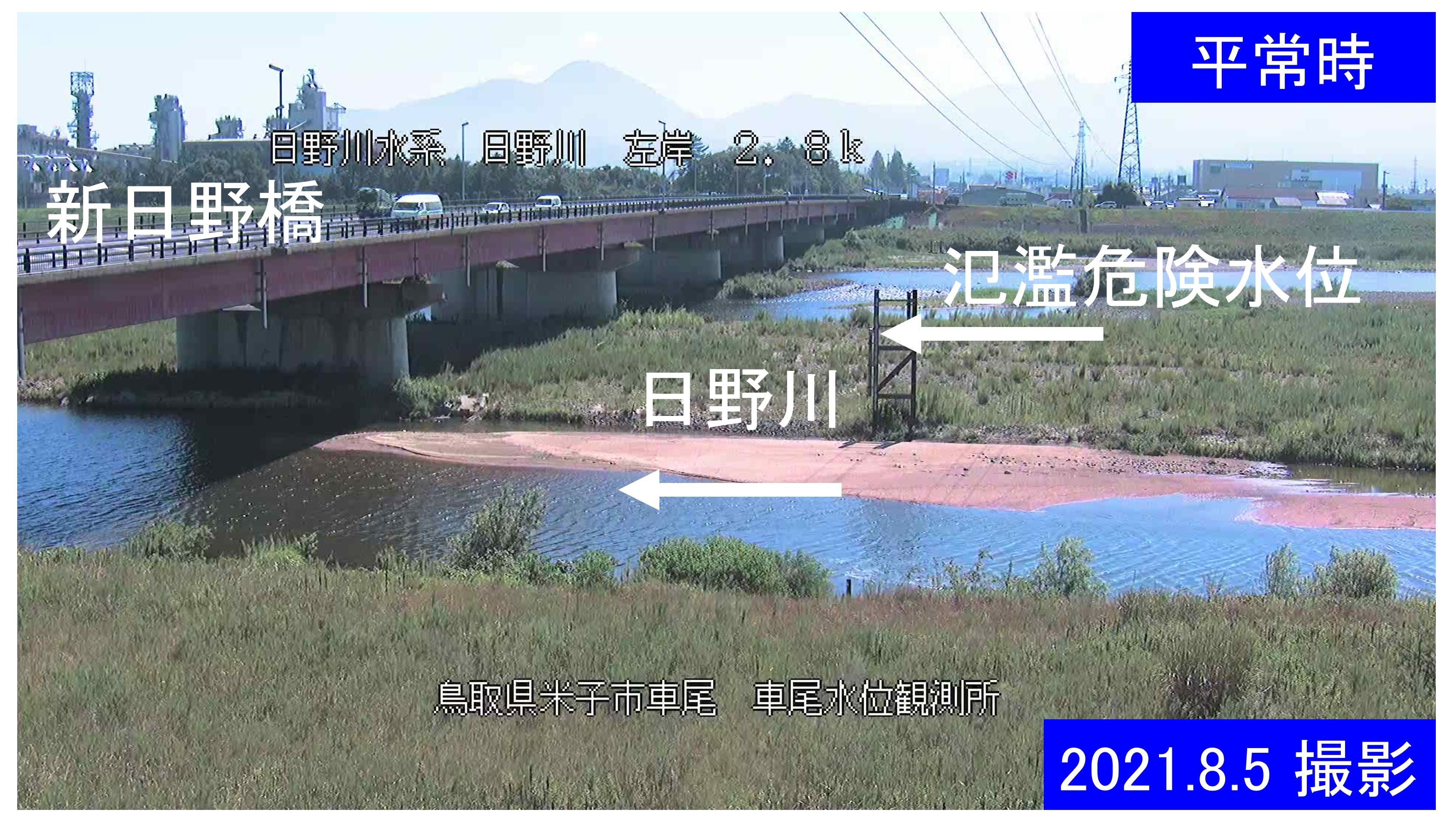 車尾水位観測所(通常の水位)