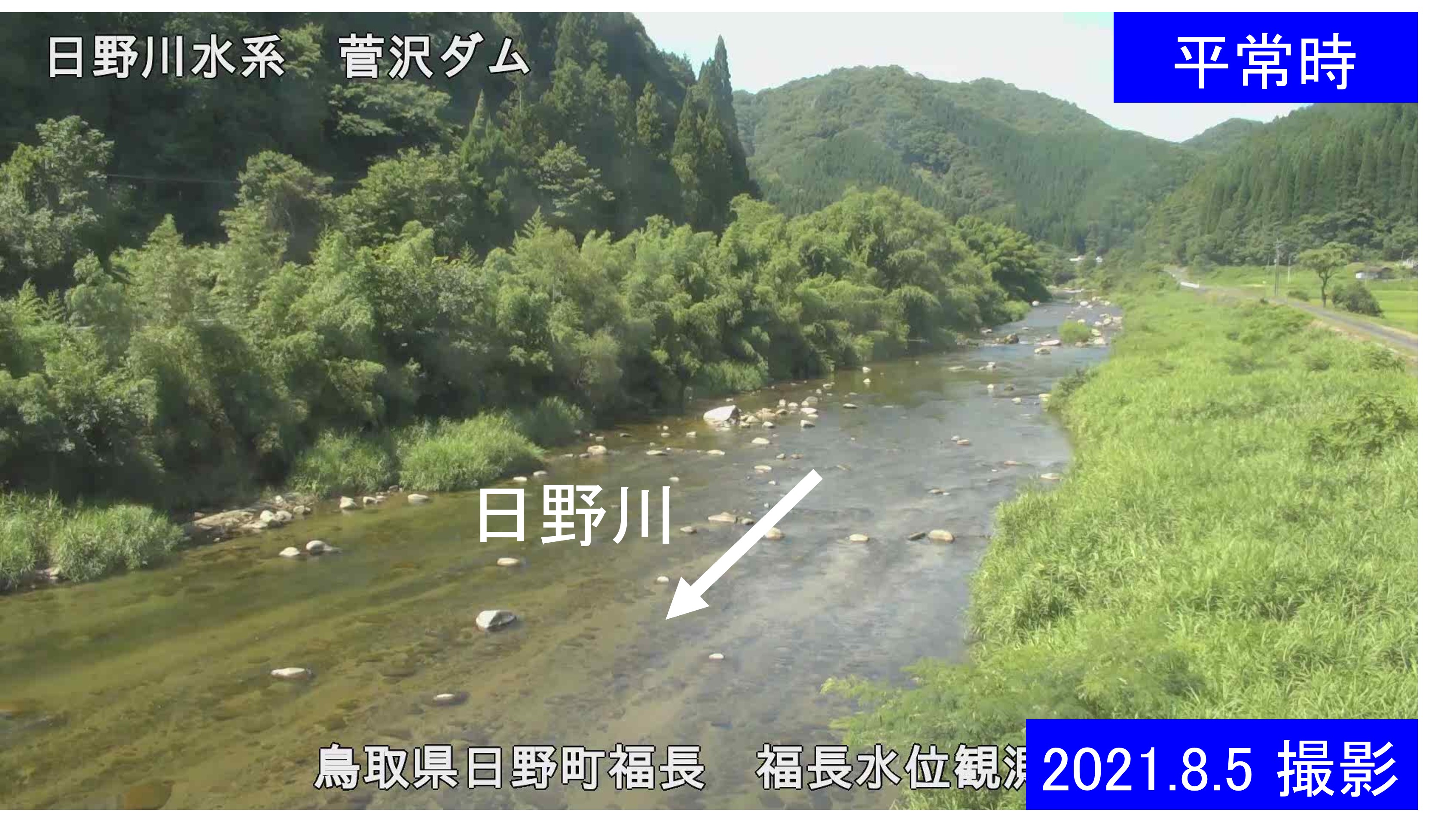 福長水位観測所(通常の水位)