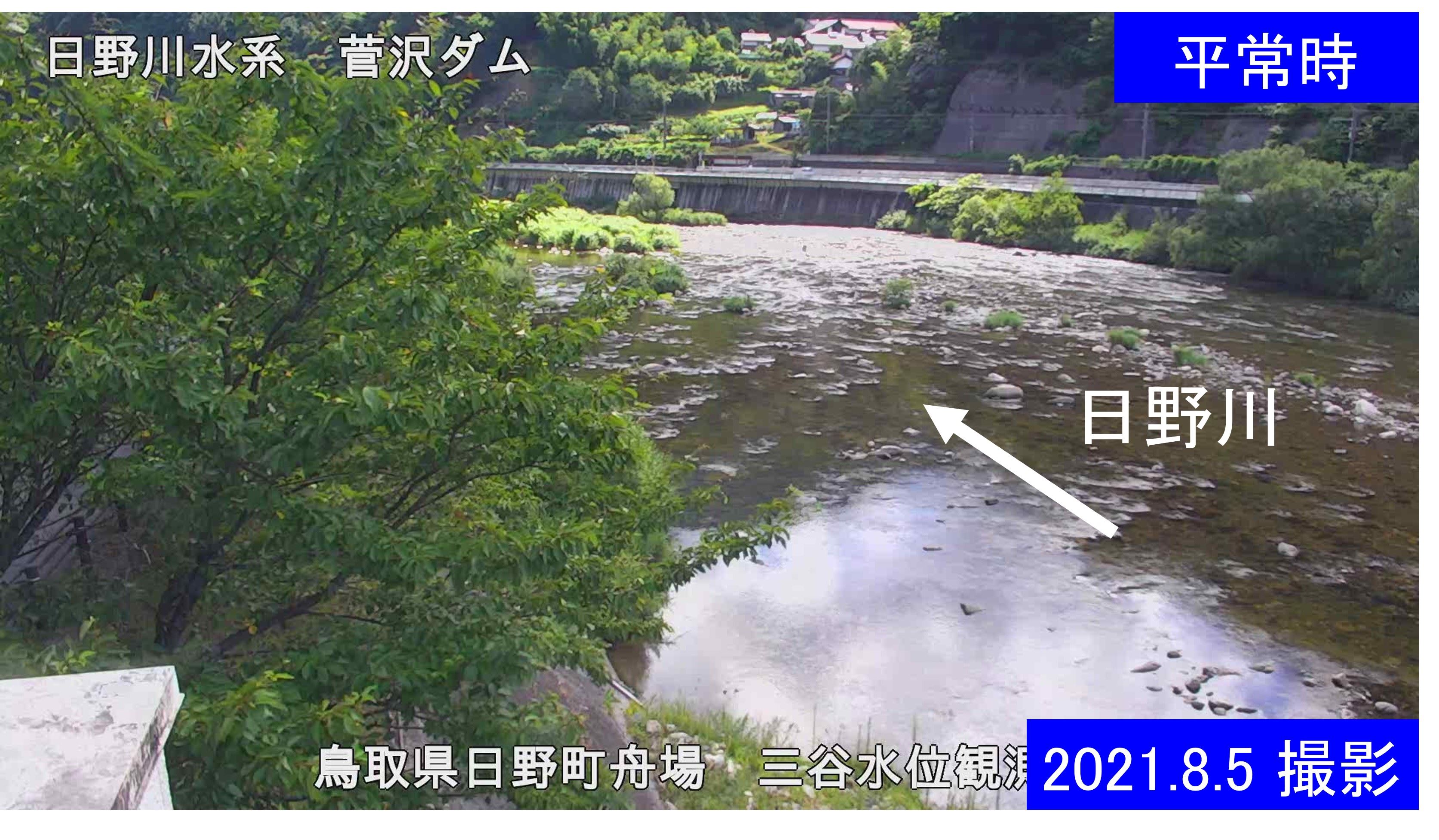 三谷水位観測所(通常の水位)