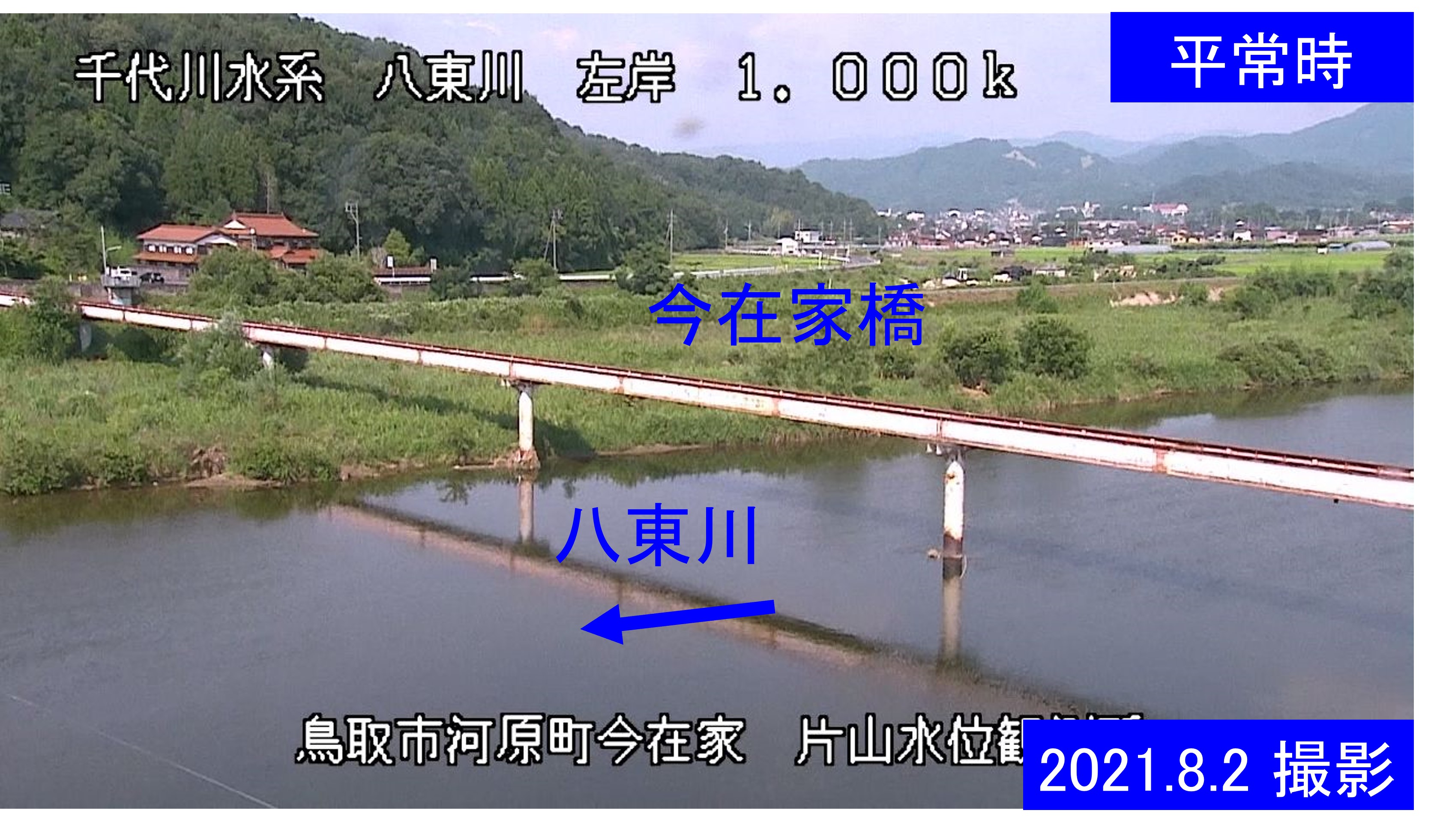 片山水位観測所(通常の水位)