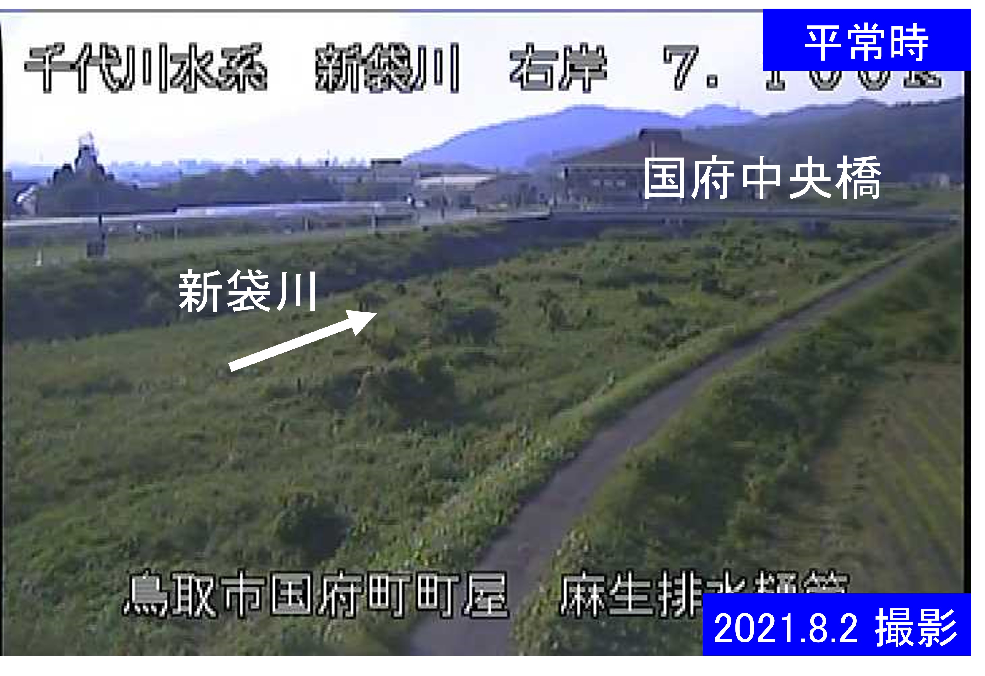 麻生排水樋管(通常の水位)