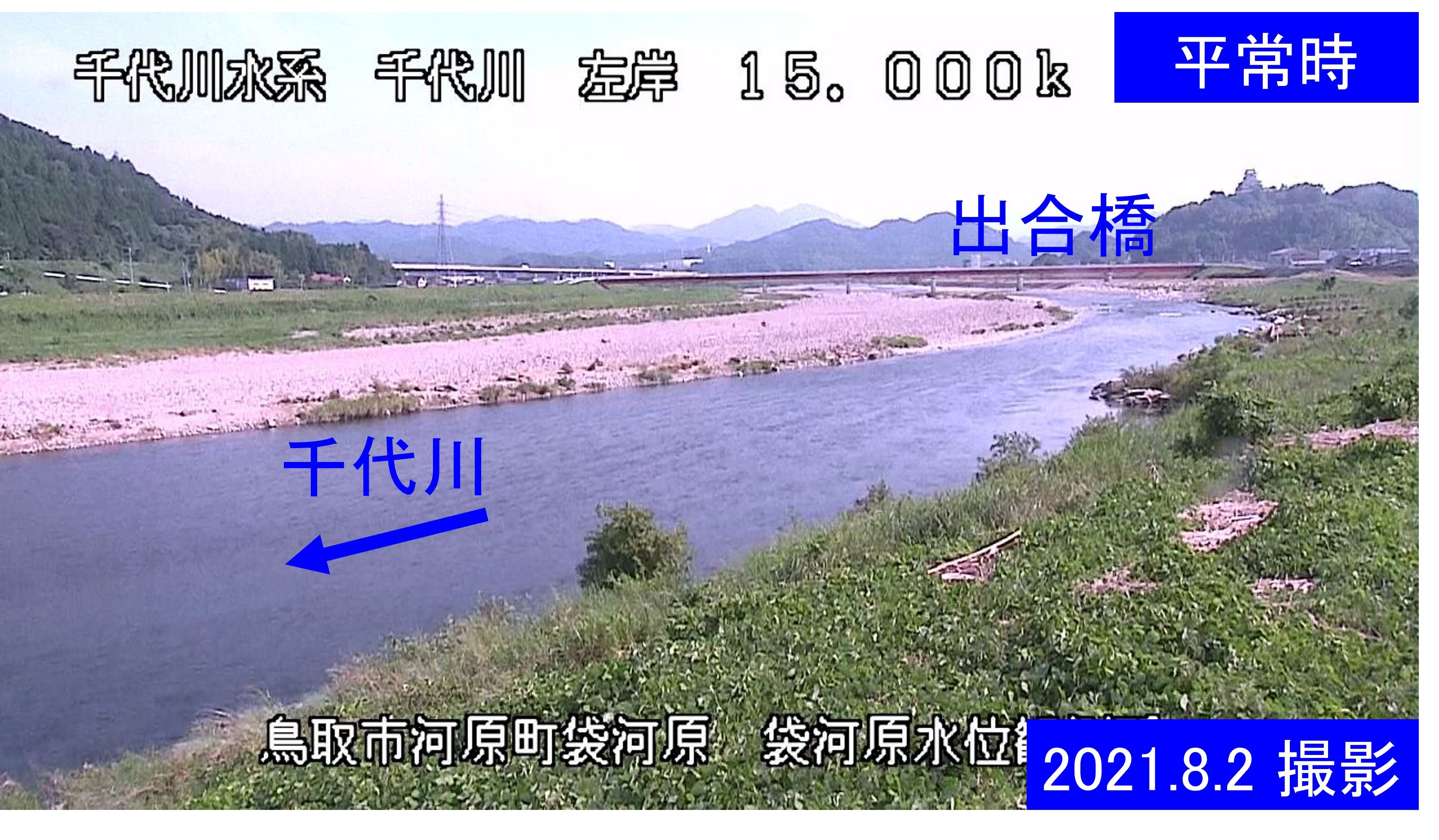 袋河原水位観測所(通常の水位)